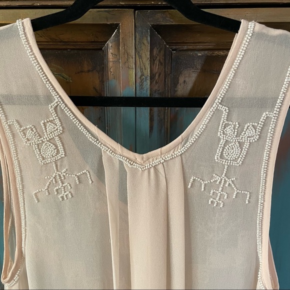 Free People Beaded Sleeveless Top Size XS - Picture 6 of 6